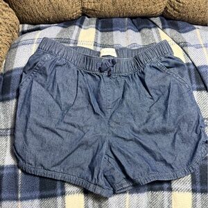 2 pair Childrens Place Blue Elastic Waist Shorts size 10